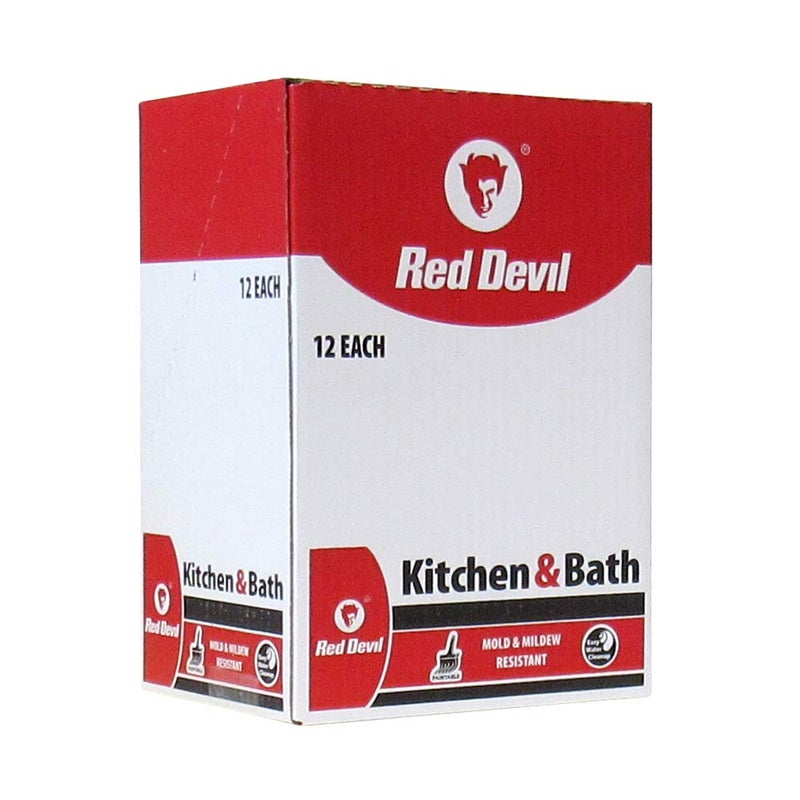 Red Devil 0408 Duraguard Kitchen & Bath Siliconized Acrylic Caulk, 10.1 oz., Clear, 12 Pack, Made in USA - Image 4